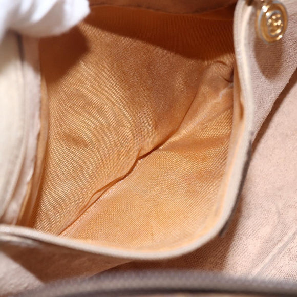 GUCCI GG Supreme Web Sherry Line Bag PVC Beige Gold 001 754 6177 Auth bs31425