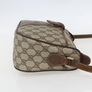 GUCCI GG Supreme Web Sherry Line Bag PVC Beige Gold 001 754 6177 Auth bs31425-5