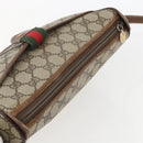 GUCCI GG Supreme Web Sherry Line Bag PVC Beige Gold 001 754 6177 Auth bs31425-6