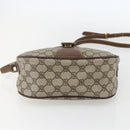 GUCCI GG Supreme Web Sherry Line Bag PVC Beige Gold 001 754 6177 Auth bs31425-9