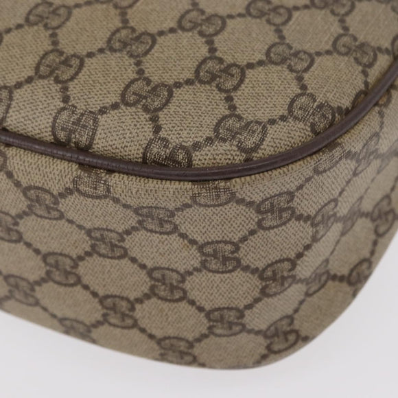 GUCCI GG Supreme Web Sherry Line Bag PVC Beige Gold 001 58 6177 Auth bs31426