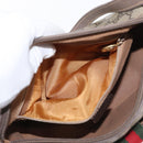 GUCCI GG Supreme Web Sherry Line Bag PVC Beige Gold 001 58 6177 Auth bs31426-23