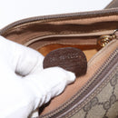 GUCCI GG Supreme Web Sherry Line Bag PVC Beige Gold 001 58 6177 Auth bs31426-24