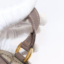 GUCCI GG Supreme Web Sherry Line Bag PVC Beige Gold 001 58 6177 Auth bs31426-25