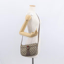 GUCCI GG Supreme Web Sherry Line Bag PVC Beige Gold 001 58 6177 Auth bs31426-26