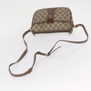 GUCCI GG Supreme Web Sherry Line Bag PVC Beige Gold 001 58 6177 Auth bs31426-7