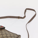 GUCCI GG Supreme Web Sherry Line Bag PVC Beige Gold 001 58 6177 Auth bs31426-8