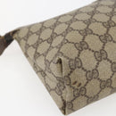 GUCCI GG Supreme Pouch PVC Leather Beige Gold 014 115 6088 Auth bs31427-14