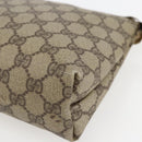 GUCCI GG Supreme Täschchen PVC Leder Beige Gold 014 115 6088 Auth bs31427-15