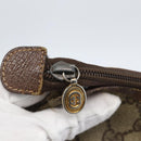 GUCCI GG Supreme Pouch PVC Leather Beige Gold 014 115 6088 Auth bs31427-9