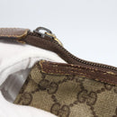 GUCCI GG Supreme Pouch PVC Leather Beige Gold 014 115 6088 Auth bs31427-10