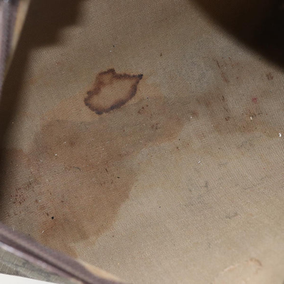 GUCCI GG Supreme Pouch PVC Leather Beige Gold 014 115 6088 Auth bs31427