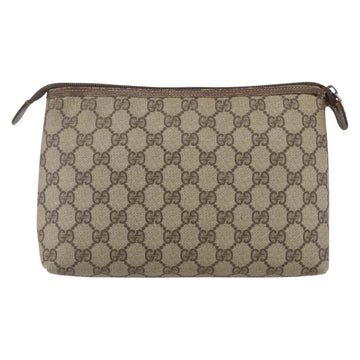 GUCCI GG Supreme Pouch PVC Leather Beige Gold 014 115 6088 Auth bs31427 - 0