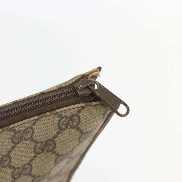 GUCCI GG Supreme Clutch Bag PVC Beige 97 01 029 Auth bs31428