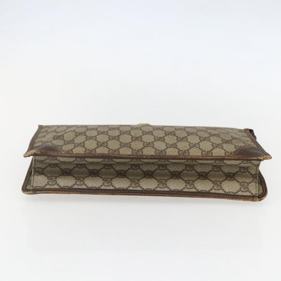 GUCCI GG Supreme Clutch Bag PVC Beige 97 01 029 Auth bs31428