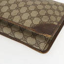 GUCCI GG Supreme Clutch Bag PVC Beige 97 01 029 Auth bs31428-8