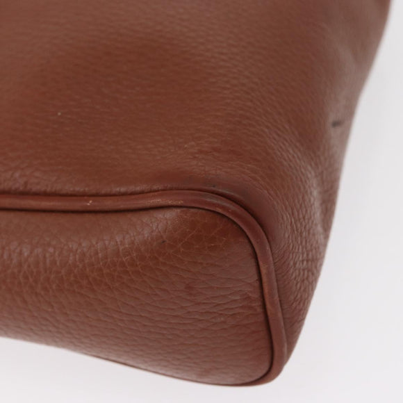 GUCCI Shoulder Bag Leather Brown Gold 007 113 0014 Auth bs31429