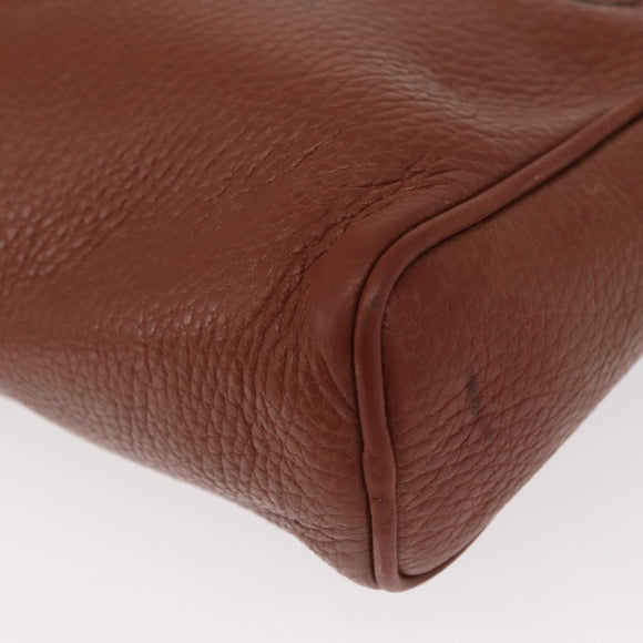 GUCCI Shoulder Bag Leather Brown Gold 007 113 0014 Auth bs31429