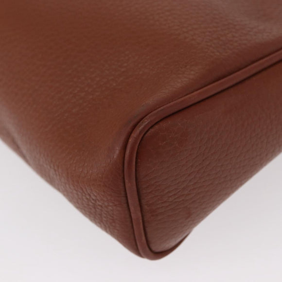 GUCCI Shoulder Bag Leather Brown Gold 007 113 0014 Auth bs31429