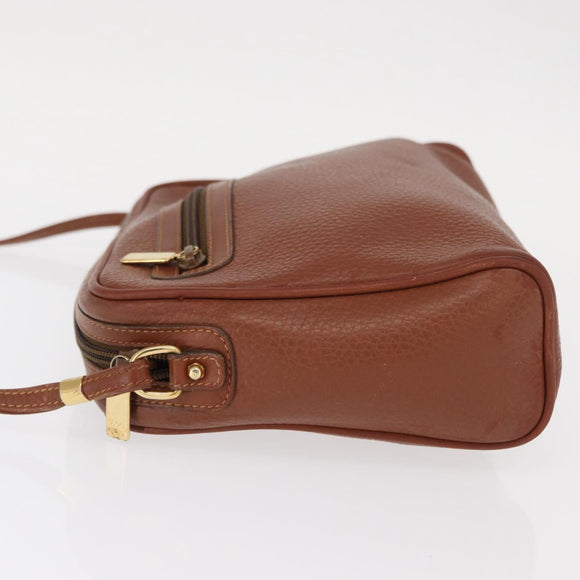 GUCCI Shoulder Bag Leather Brown Gold 007 113 0014 Auth bs31429