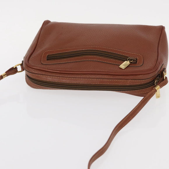 GUCCI Shoulder Bag Leather Brown Gold 007 113 0014 Auth bs31429