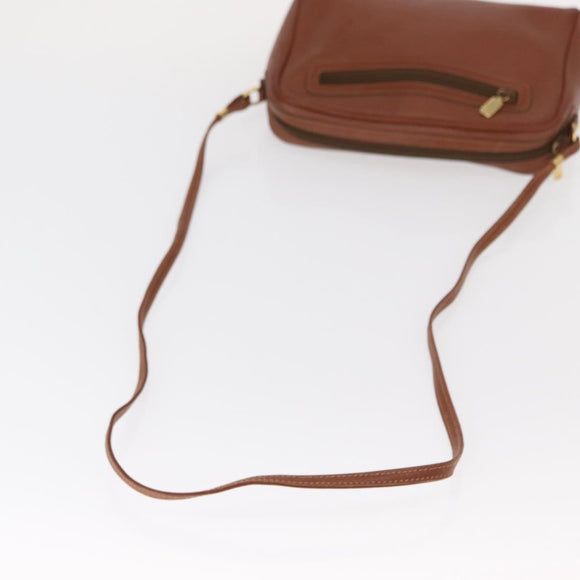 GUCCI Shoulder Bag Leather Brown Gold 007 113 0014 Auth bs31429