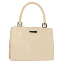GUCCI Hand Bag Enamel Beige Gold Auth bs31430-1
