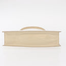 GUCCI Hand Bag Enamel Beige Gold Auth bs31430-5
