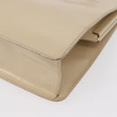 GUCCI Hand Bag Enamel Beige Gold Auth bs31430-17