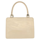 GUCCI Hand Bag Enamel Beige Gold Auth bs31430-2