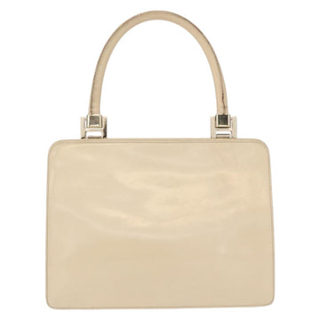 GUCCI Hand Bag Enamel Beige Gold Auth bs31430 - 0