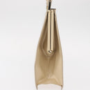 GUCCI Hand Bag Enamel Beige Gold Auth bs31430-4