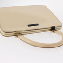 GUCCI Hand Bag Enamel Beige Gold Auth bs31430-6