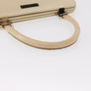 GUCCI Hand Bag Enamel Beige Gold Auth bs31430-8