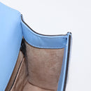 GUCCI Sylvie Sherry Line Chain Bag Leather Light Blue Gold 431666 Auth bs31431-20