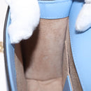 GUCCI Sylvie Sherry Line Chain Bag Leather Light Blue Gold 431666 Auth bs31431-21