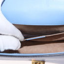 GUCCI Sylvie Sherry Line Chain Bag Leather Light Blue Gold 431666 Auth bs31431-22