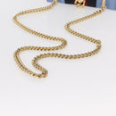 GUCCI Sylvie Sherry Line Chain Bag Leather Light Blue Gold 431666 Auth bs31431-7