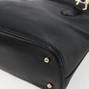 GUCCI Bamboo Hand Bag Leather Black Gold 000 122 029 Auth bs31432-9