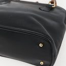 GUCCI Bamboo Hand Bag Leather Black Gold 000 122 029 Auth bs31432-15