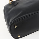 GUCCI Bamboo Hand Bag Leather Black Gold 000 122 029 Auth bs31432-16