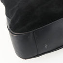 GUCCI Bamboo Hand Bag Leather 2way Black Gold 001 1014 1577 Auth bs31434-13