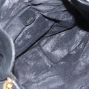 GUCCI Bamboo Hand Bag Leather 2way Black Gold 001 1014 1577 Auth bs31434-18