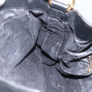 GUCCI Bamboo Hand Bag Leather 2way Black Gold 001 1014 1577 Auth bs31434-20