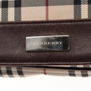 BURBERRY Nova Check Shoulder Bag Nylon Beige Silver Auth bs31436-14