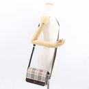 BURBERRY Nova Check Shoulder Bag Nylon Beige Silver Auth bs31436-21