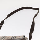 BURBERRY Nova Check Shoulder Bag Nylon Beige Silver Auth bs31436-8