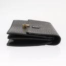 Burberrys Clutch Bag Leather 2 Set Black Gold Auth bs31437-12