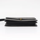 Burberrys Clutch Bag Leather 2 Set Black Gold Auth bs31437-14