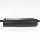 Burberrys Clutch Bag Leather 2 Set Black Gold Auth bs31437-6